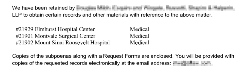 Medical Records with Authorization in New York